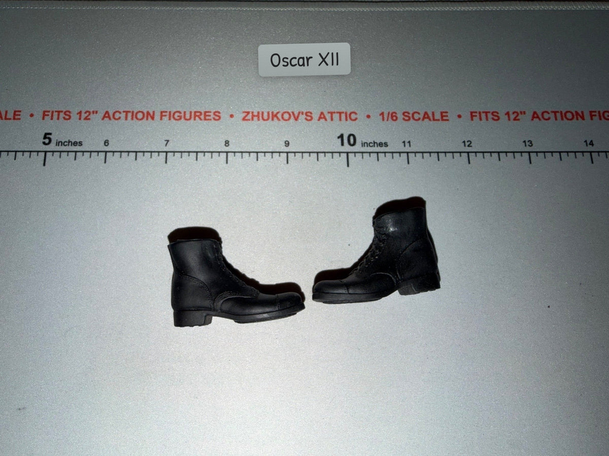 1/6 Scale WWII US Navy Black Boondocker Boots