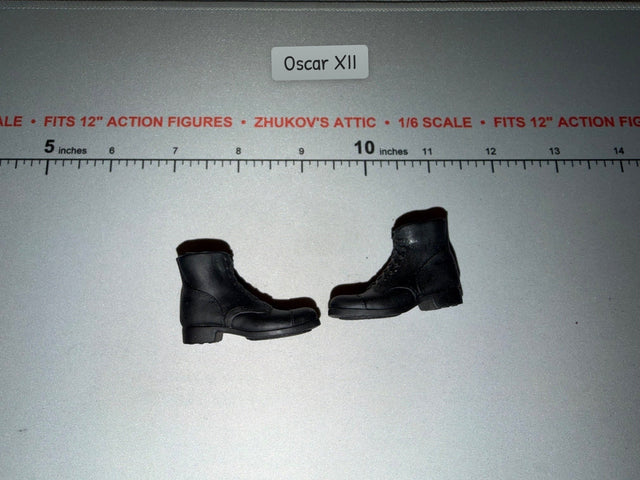 1/6 Scale WWII US Navy Black Boondocker Boots