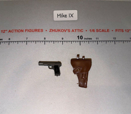 1/6 Scale WWII Russian Army TT-33 Pistol and Holster Set
