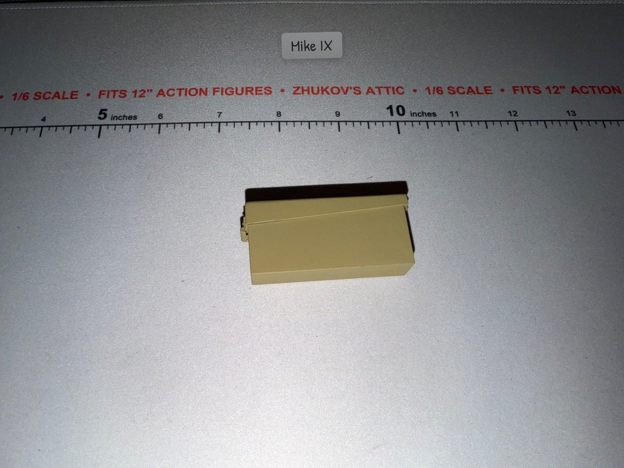 1/6 Scale WWII German Tan Machine Gun Ammunition Can