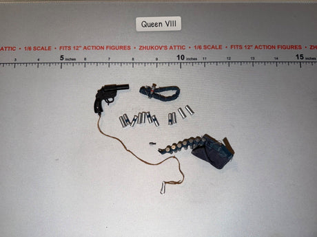 1/6 Scale WWII German Leuchtpistole Flare Pistol, Ammunition, and Pouch Set
