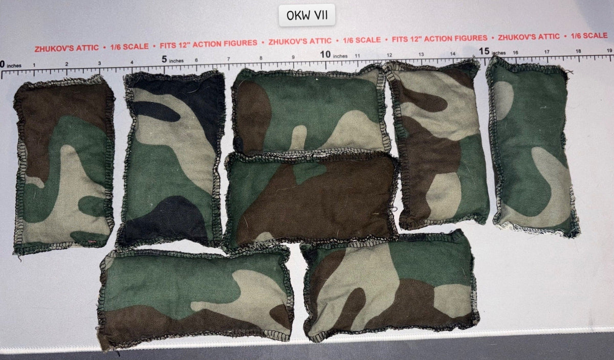 1/6 Scale Modern Era US Woodland Camouflage Sandbag Set - Diorama Item