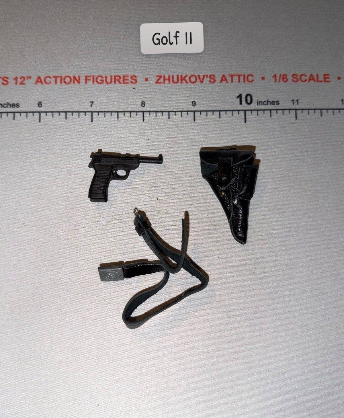 1/6 Scale WWII German Pistol and Holster Set