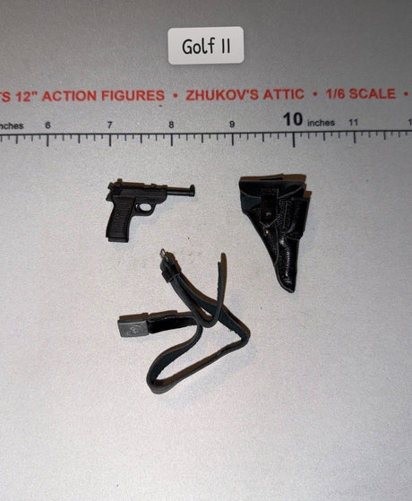 1/6 Scale WWII German Pistol and Holster Set