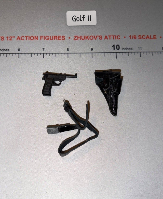 1/6 Scale WWII German Pistol and Holster Set