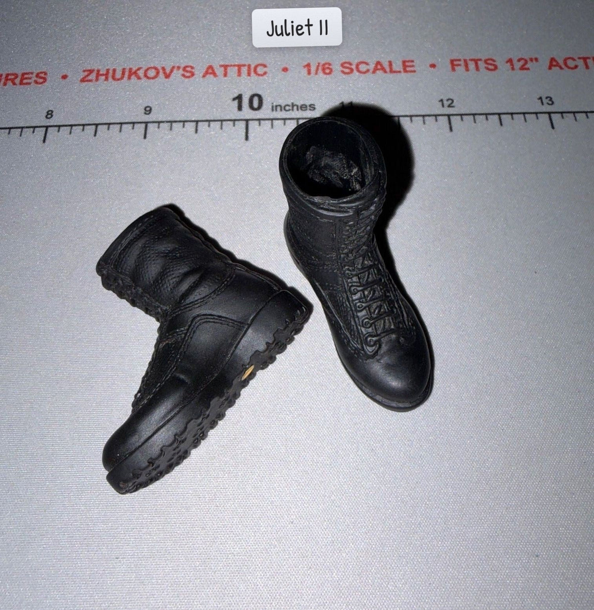 1/6 Scale Modern Era Black Combat Boots - Ultimate Soldier