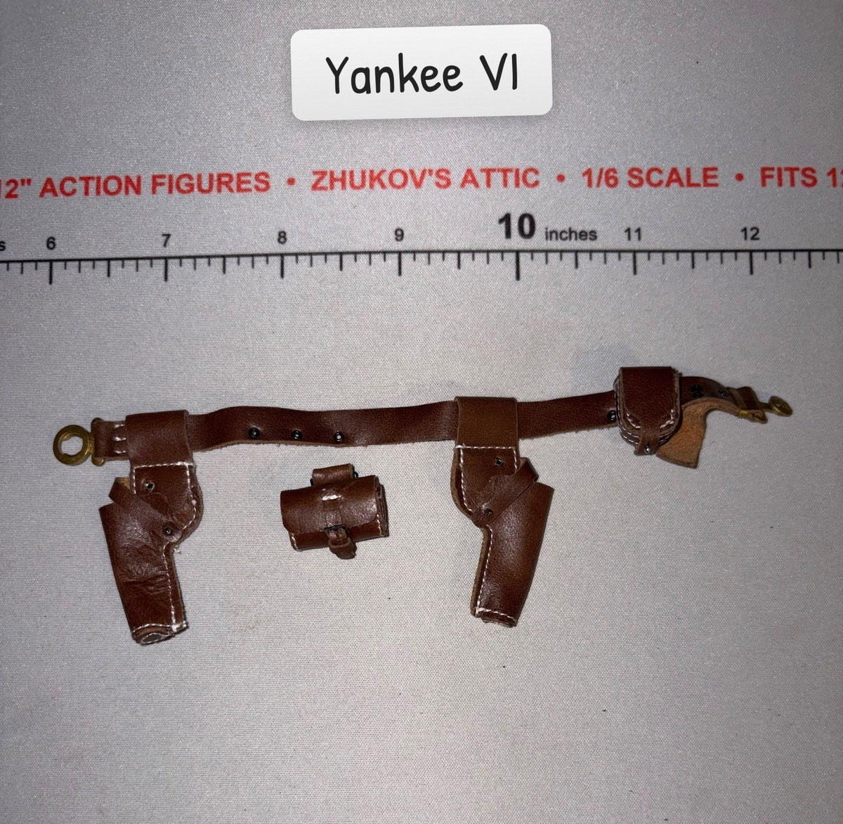 1/6 Scale Patton Leather Gun Belt Set - DID