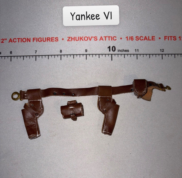 1/6 Scale Patton Leather Gun Belt Set - DID