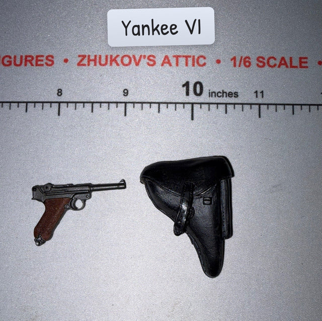 1/6 Scale WWII German Luger P08 Pistol and Holster