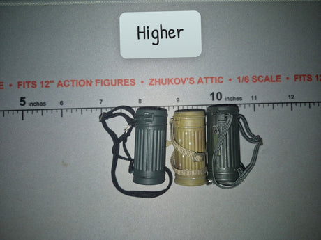 1/6 Scale WWII German Gas Mask Canister Lot
