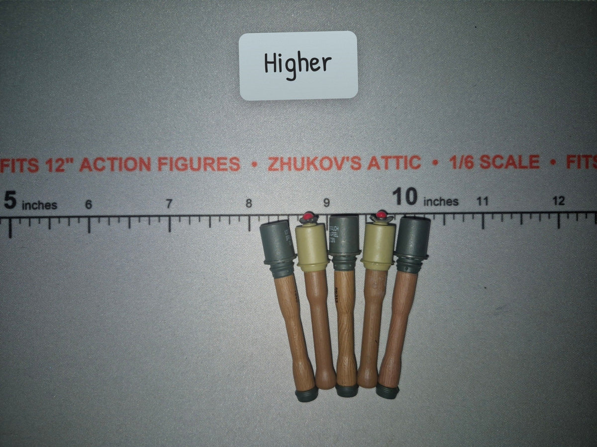 1/6 Scale WWII German Stick Grenade Lot