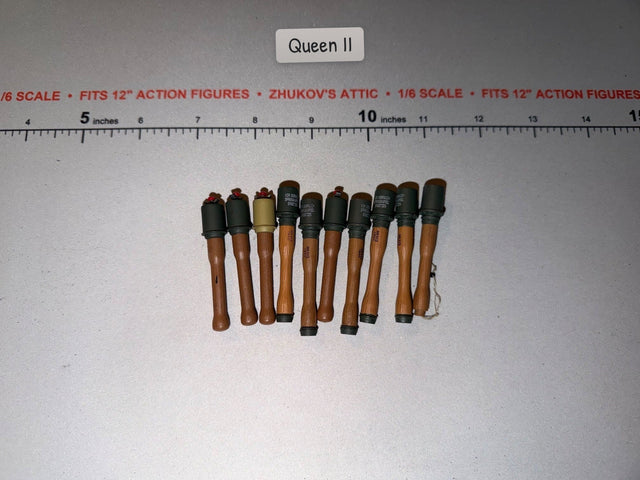 1/6 Scale WWII German Stick Grenade Lot