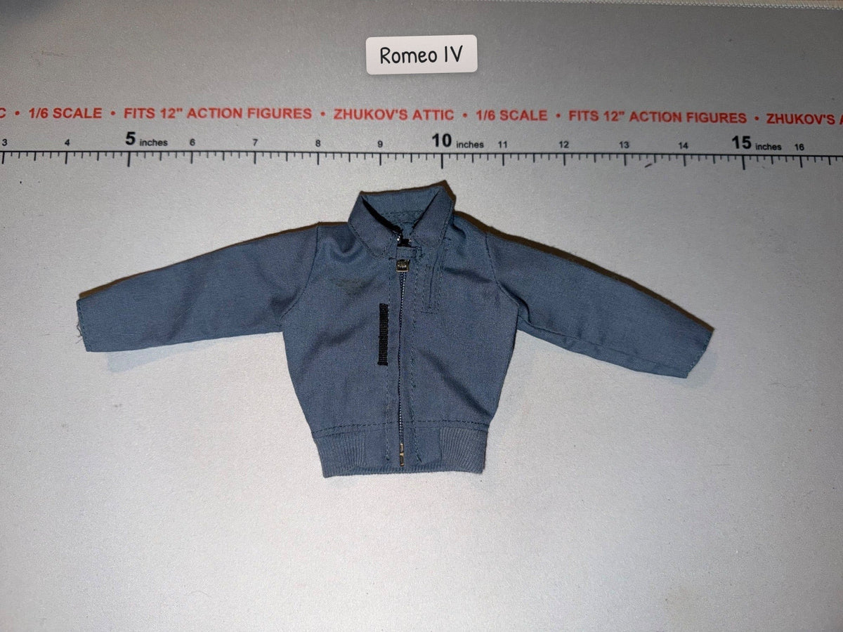 1/6 Scale WWII German Blue Zip-Up Luftwaffe Pilot Jacket - Dragon