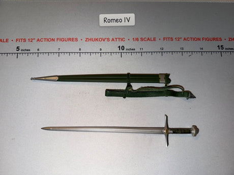 1/6 Scale Fantasy Medieval Sword and Scabbard with Belt Harness - Sideshow