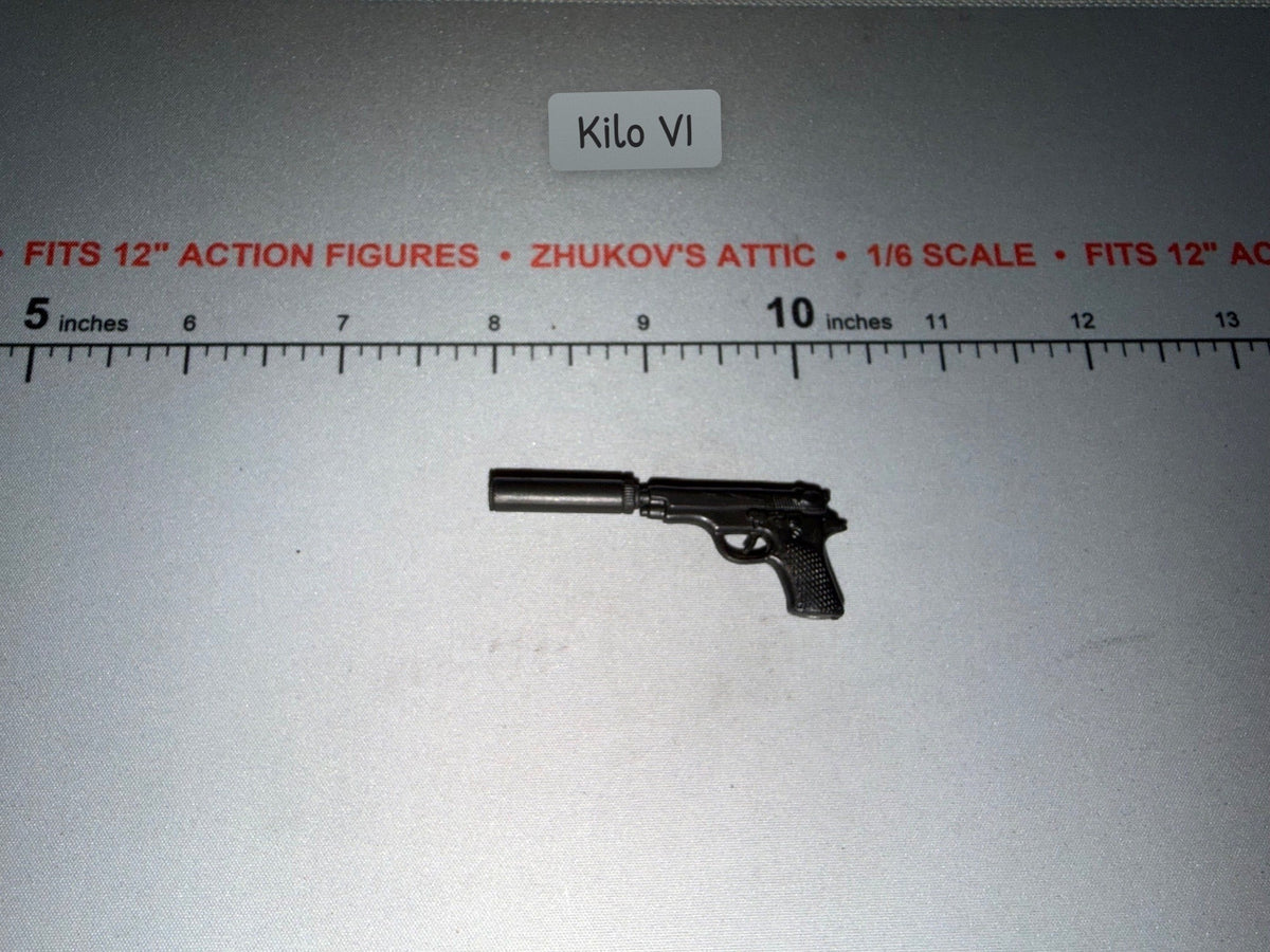 1/6 Scale Modern Era Pistol with Suppressor