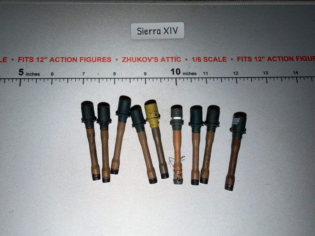 1/6 Scale WWII German Stick Grenade Lot