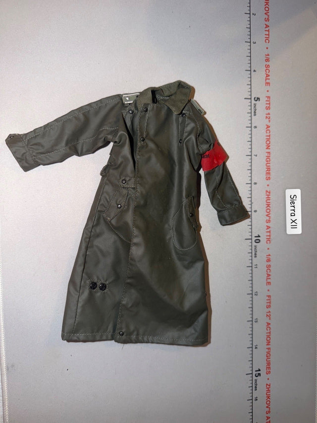 1/6 Scale WWII German Military Police Motorcycle Coat with Late War Armband - Dragon