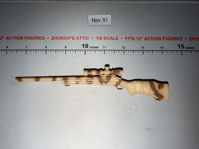 1/6 Scale Modern Era Sniper Rifle with Scope - Desert Camouflage - GI Joe