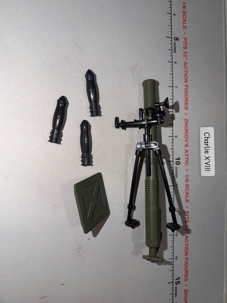 1/6 Scale Modern Era 60mm Mortar with Base Plate and Rounds Set