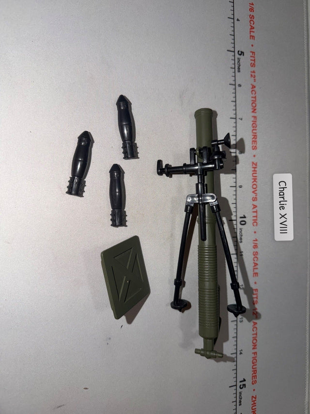 1/6 Scale Modern Era 60mm Mortar with Base Plate and Rounds Set