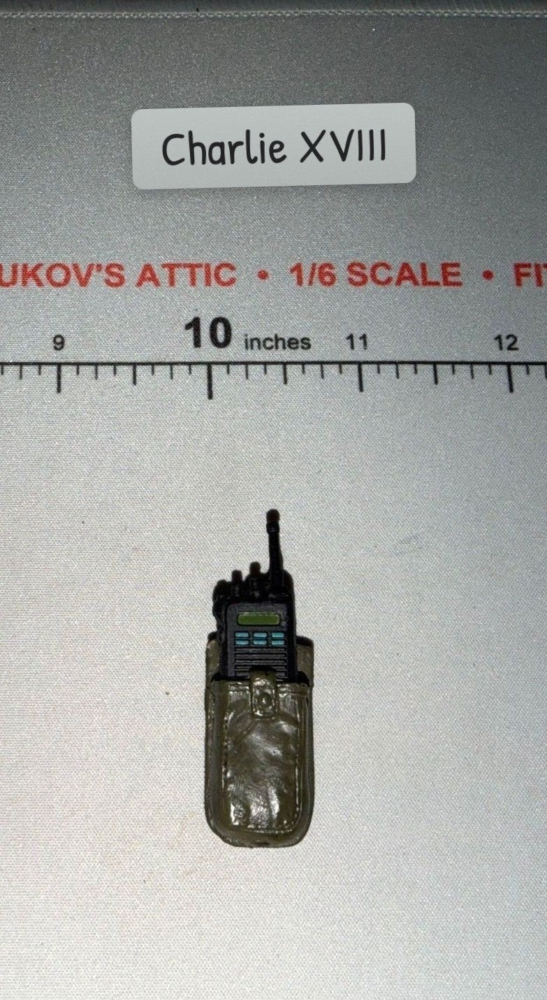 1/6 Scale Modern Era Walkie Talkie Radio with Holster Pouch - Ultimate Soldier