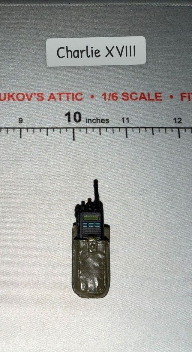 1/6 Scale Modern Era Walkie Talkie Radio with Holster Pouch - Ultimate Soldier