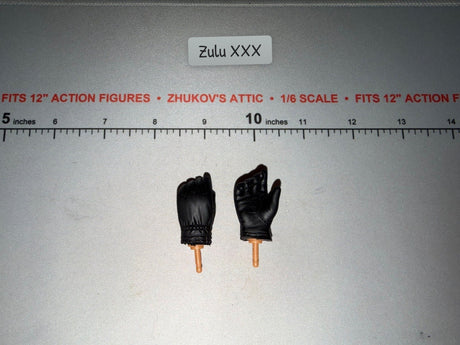 1/6 Scale Modern Era Black Tactical Gloves Set - Dragon