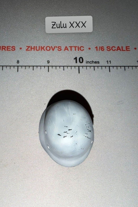 1/6 Scale WWII German Helmet - White Wash - Metal - Dragon