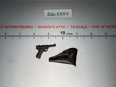 1/6 Scale WWII German Luger P08 Pistol and Holster
