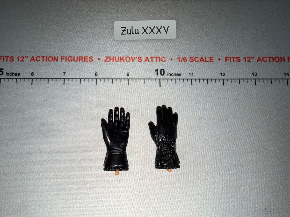 1/6 Scale WWII German Black Fallschirmjager Gloves Set