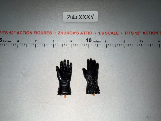 1/6 Scale WWII German Black Fallschirmjager Gloves Set