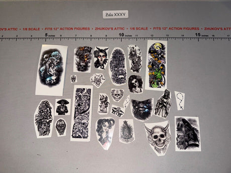 1/6 Scale Modern Era Tattoo Lot- Decals