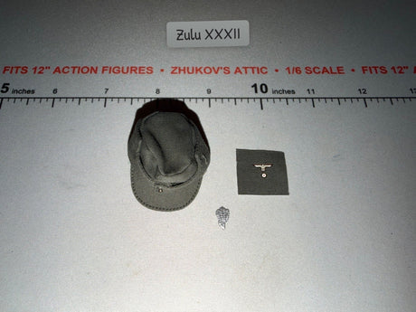 1/6 Scale WWII German Field Cap with Insignia Set