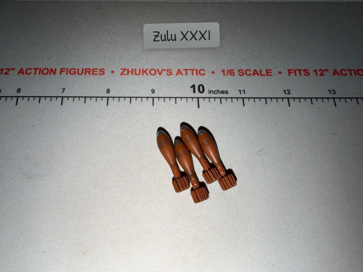 1/6 Scale WWII German Mortar Round Lot - Dragon