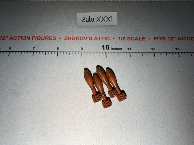 1/6 Scale WWII German Mortar Round Lot - Dragon