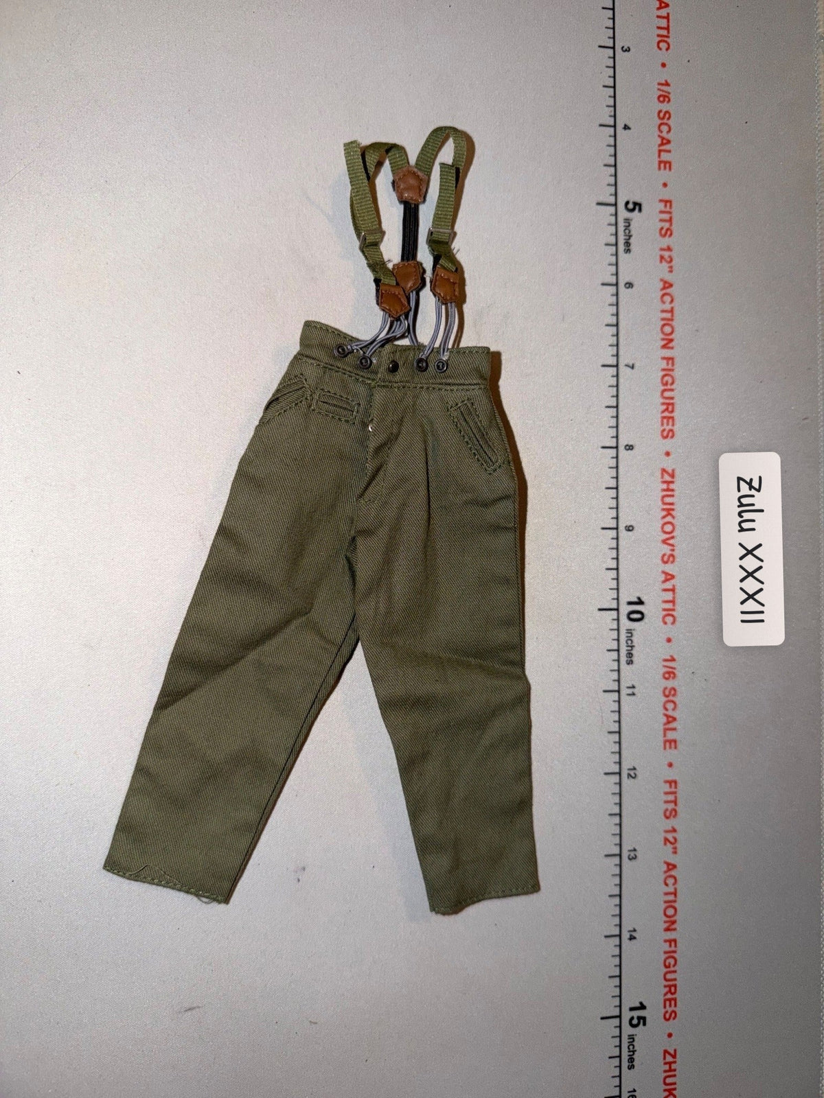 1/6 Scale WWII German Pants with Suspenders