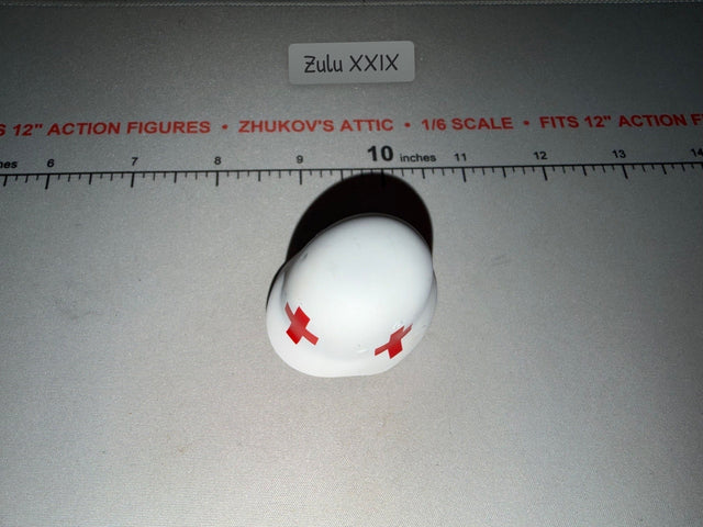1/6 Scale WWII German Medical Helmet with Red Cross Markings