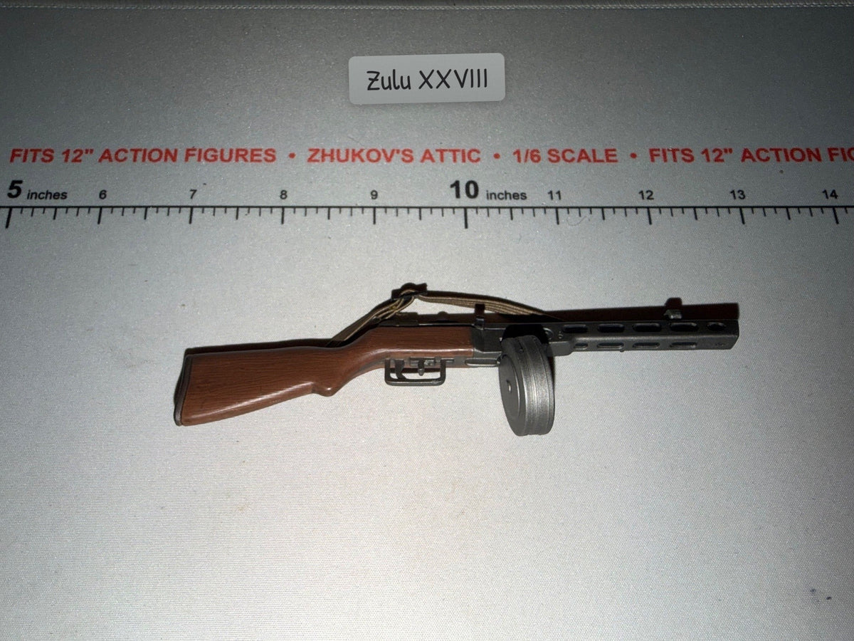 1/6 Scale WWII Russian Army PPSH-41 Submachine Gun with Drum Magazine