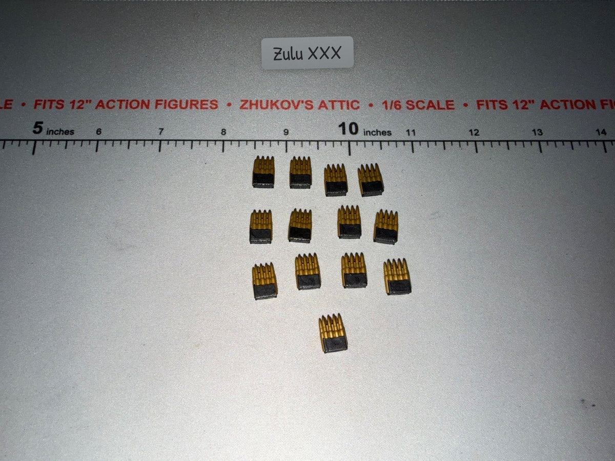 1/6 Scale WWII US M1 Rifle Ammunition Stripper Clips Set