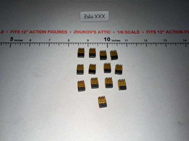 1/6 Scale WWII US M1 Rifle Ammunition Stripper Clips Set