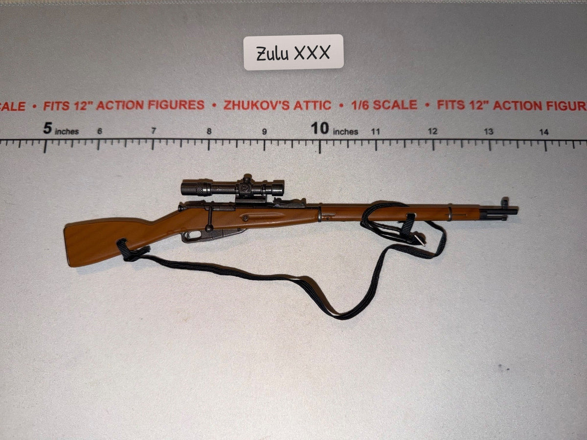 1/6 Scale WWII Russian Mosin Nagant Sniper Rifle with Scope and Sling