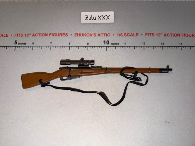1/6 Scale WWII Russian Mosin Nagant Sniper Rifle with Scope and Sling