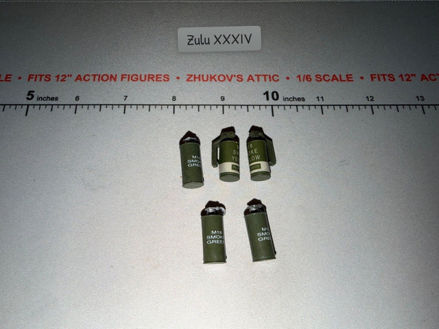 1/6 Scale Vietnam Era US M18 Smoke Grenade Set