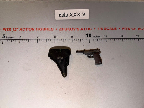 1/6 Scale WWII German Walther P38 Pistol and Holster Set