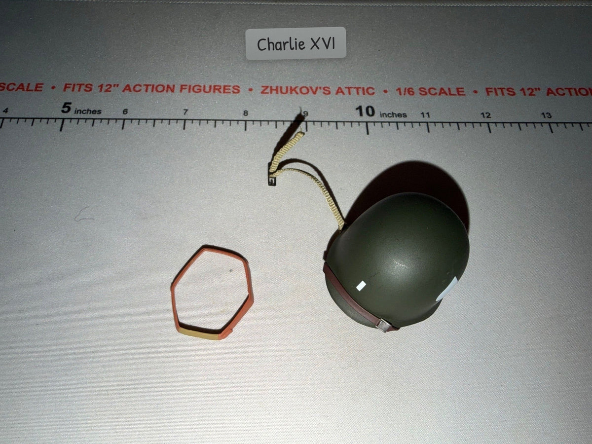 1/6 Scale Dragon WWII US Army M1 Paratrooper Officer Helmet with Liner and Chin Strap