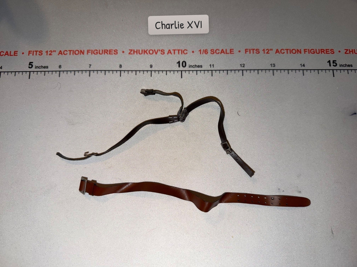 1/6 Scale WWII German Officer Belt and Suspenders Set