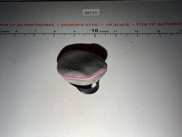 1/6 Scale WWII German Officer Visor Cap with Pink Piping