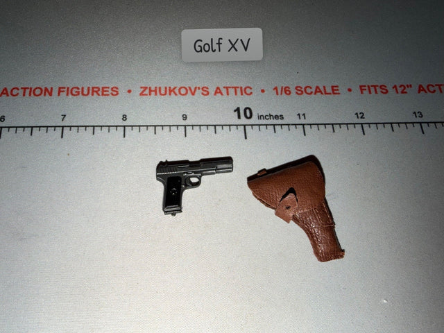 1/6 Scale WWII Russian Army TT-33 Pistol and Holster Set