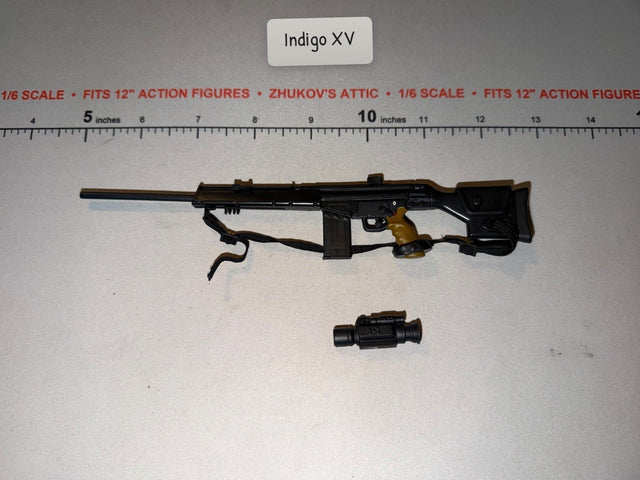 1/6 Scale Modern Era Sniper Rifle with Sling and Night Vision Scope