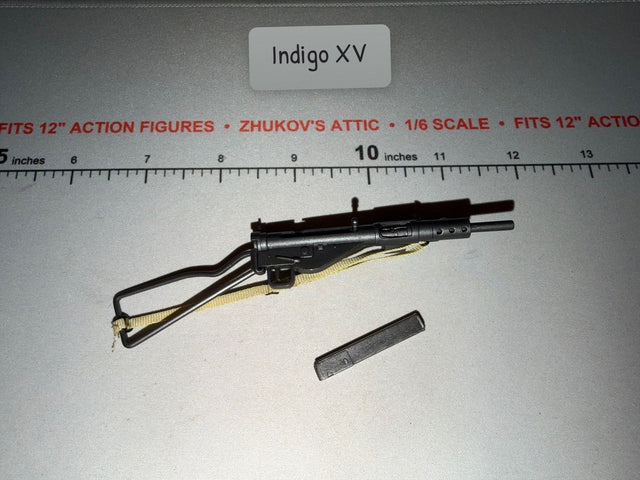 1/6 Scale WWII British Sten Submachine Gun with Sling and Magazine